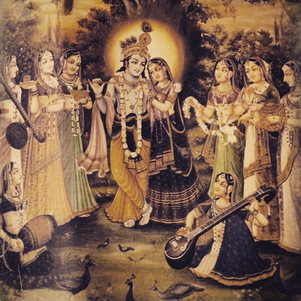 krishna sakhis leela image, lord krishna wallpaper