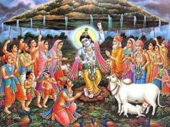 bhagwan shri krishna govardhan parvat on finger girraj ji