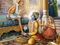 bhagwan shri krishna washing sudama feet
