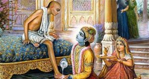 bhagwan shri krishna washing sudama feet